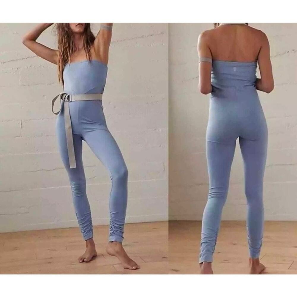 Free People Hot Shot Strapless Bodysuit Jumpsuit